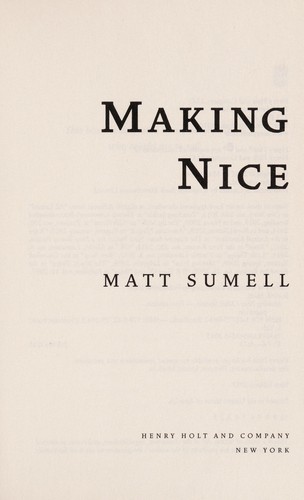 Cover of Making nice