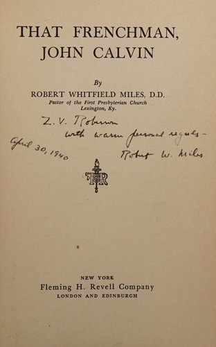 Cover of That Frenchman, John Calvin