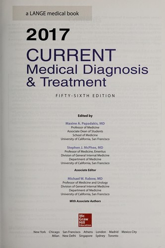 Cover of Current Medical Diagnosis & Treatment 2017