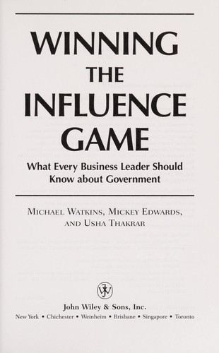 Cover of Winning the Influence Game
