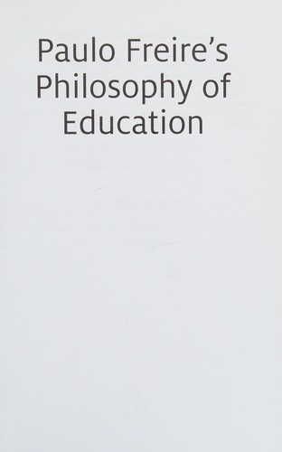 Cover of Paulo Freire's philosophy of education
