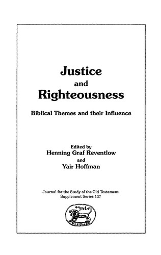 Cover of Justice and Righteousness