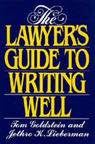 Cover of The lawyer's guide to writing well