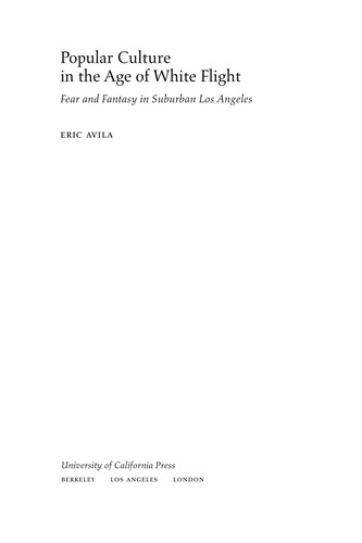 Cover of Popular culture in the age of white flight