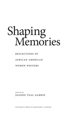 Cover of Shaping memories