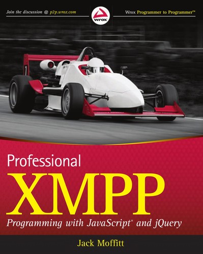 Cover of Professional XMPP programming with JavaScript and jQuery