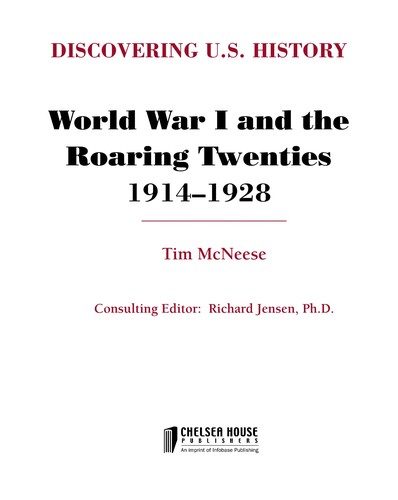 Cover of World War I and the roaring twenties, 1914-1928