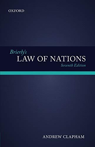 Cover of Brierly's Law of Nations