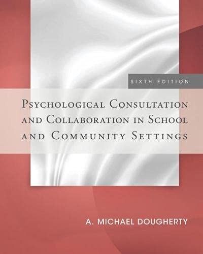 Cover of Psychological Consultation and Collaboration in School and Community Settings