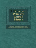 Cover of Il Principe - Primary Source Edition