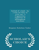 Cover of Instead of a Book