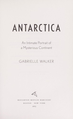 Cover of Antarctica