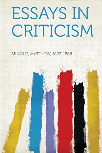 Cover of Essays in Criticism