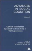 Cover of Content and process specificity in the effects of prior experiences