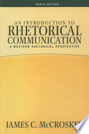 Cover of An Introduction to Rhetorical Communication