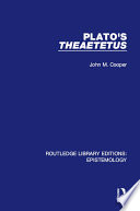 Cover of Plato's Theaetetus