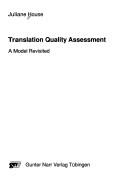 Cover of Translation quality assessment