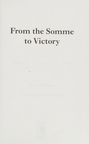 Cover of From the Somme to Victory