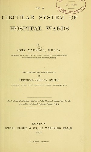 Cover of On a Circular System of Hospital Wards