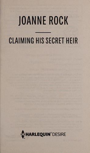 Cover of Claiming his secret heir