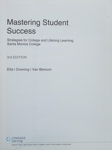 Cover of Acp Mastering Student Success Couns 20 Smc