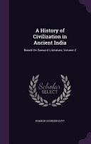 Cover of A History of Civilization in Ancient India