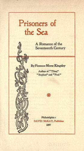 Cover of Prisoners of the sea