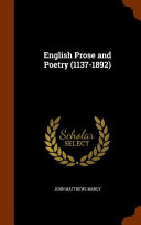 Cover of English Prose and Poetry (1137-1892)