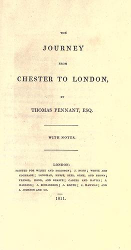 Cover of The journey from Chester to London
