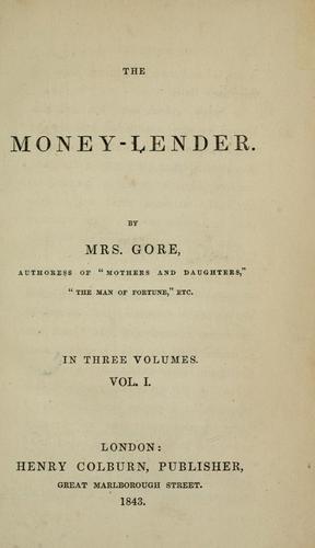Cover of The money-lender