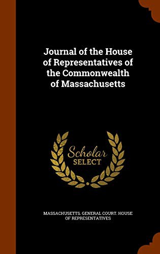 Cover of Journal of the House of Representatives of the Commonwealth of Massachusetts