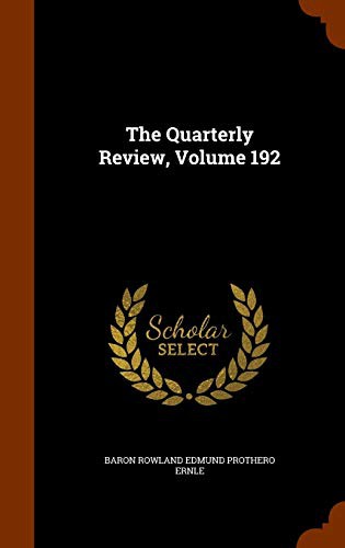 Cover of The Quarterly Review, Volume 192