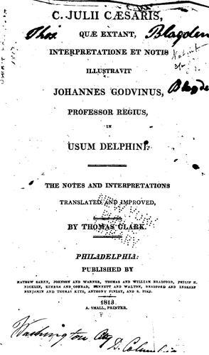 Cover of C. Julii Cæsaris, quæ extant