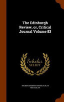 Cover of The Edinburgh Review, Or, Critical Journal Volume 53