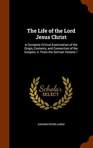 Cover of Life of the Lord Jesus Christ