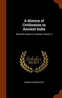 Cover of A History of Civilization in Ancient India