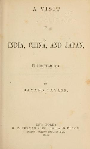 Cover of A visit to India, China, and Japan, in the year 1853