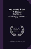 Cover of The Poetical Works of Thomas Chatterton