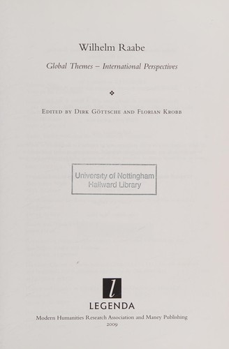 Cover of Wilhelm Raabe