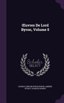 Cover of Uvres de Lord Byron