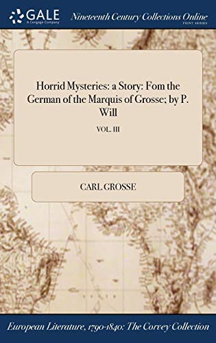 Cover of Horrid Mysteries : a Story