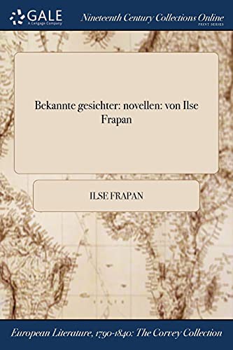 Cover of Bekannte gesichter : novellen
