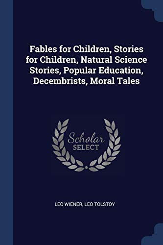 Cover of Fables for Children, Stories for Children, Natural Science Stories, Popular Education, Decembrists, Moral Tales