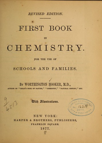 Cover of First book in chemistry