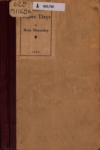 Cover of Three days