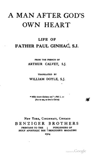 Cover of A man after god's own heart