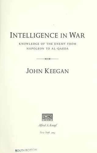 Cover of Intelligence in War