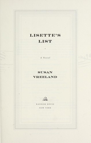 Cover of Lisette's list