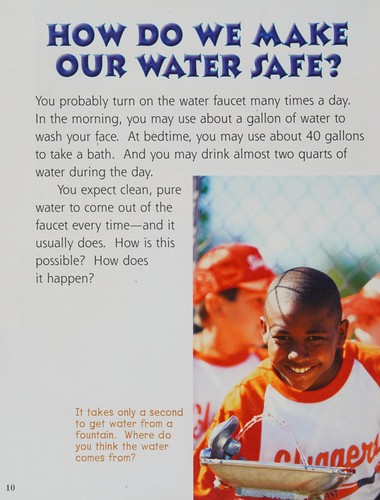 Cover of Our water supply