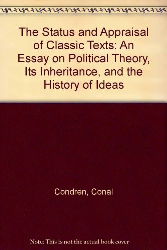 Cover of The status and appraisal of classic texts
